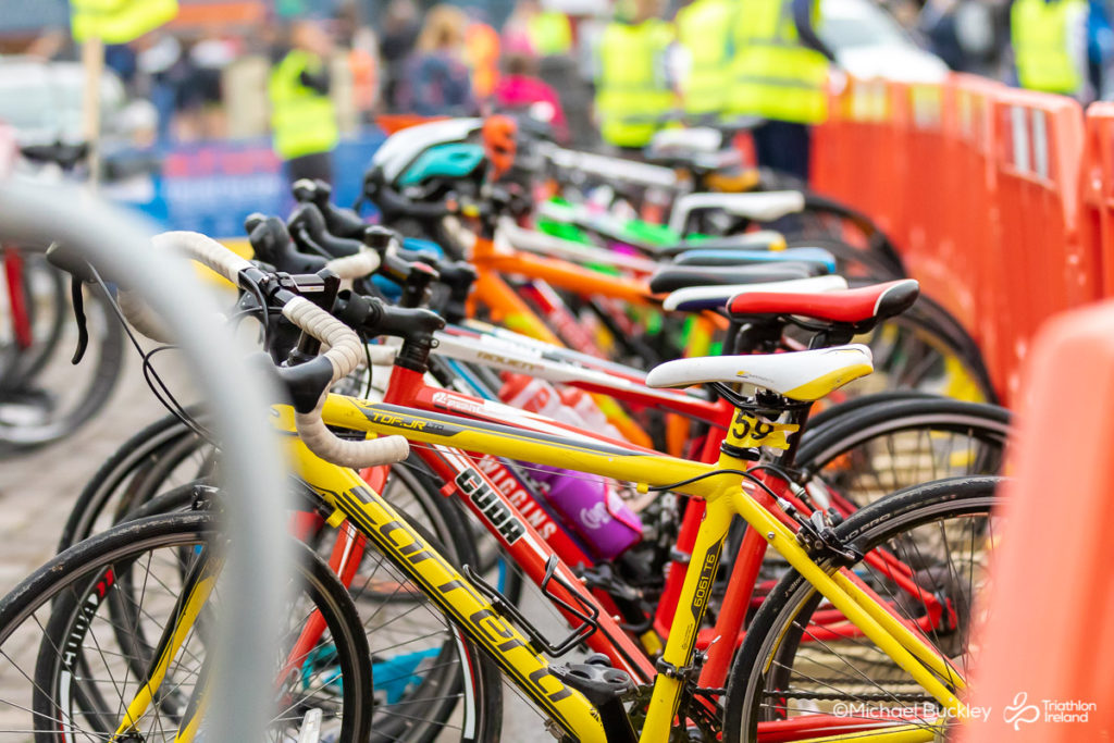 Bicycles at triathlon