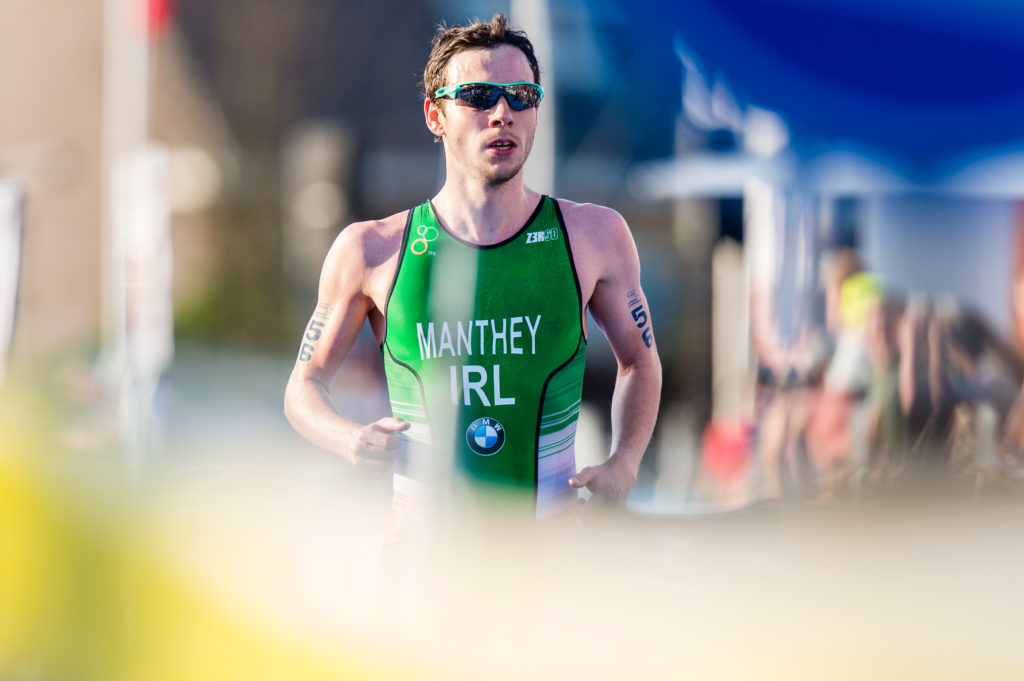 Ian Manthey on the run course