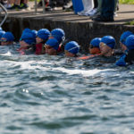 Youth triathlon in water