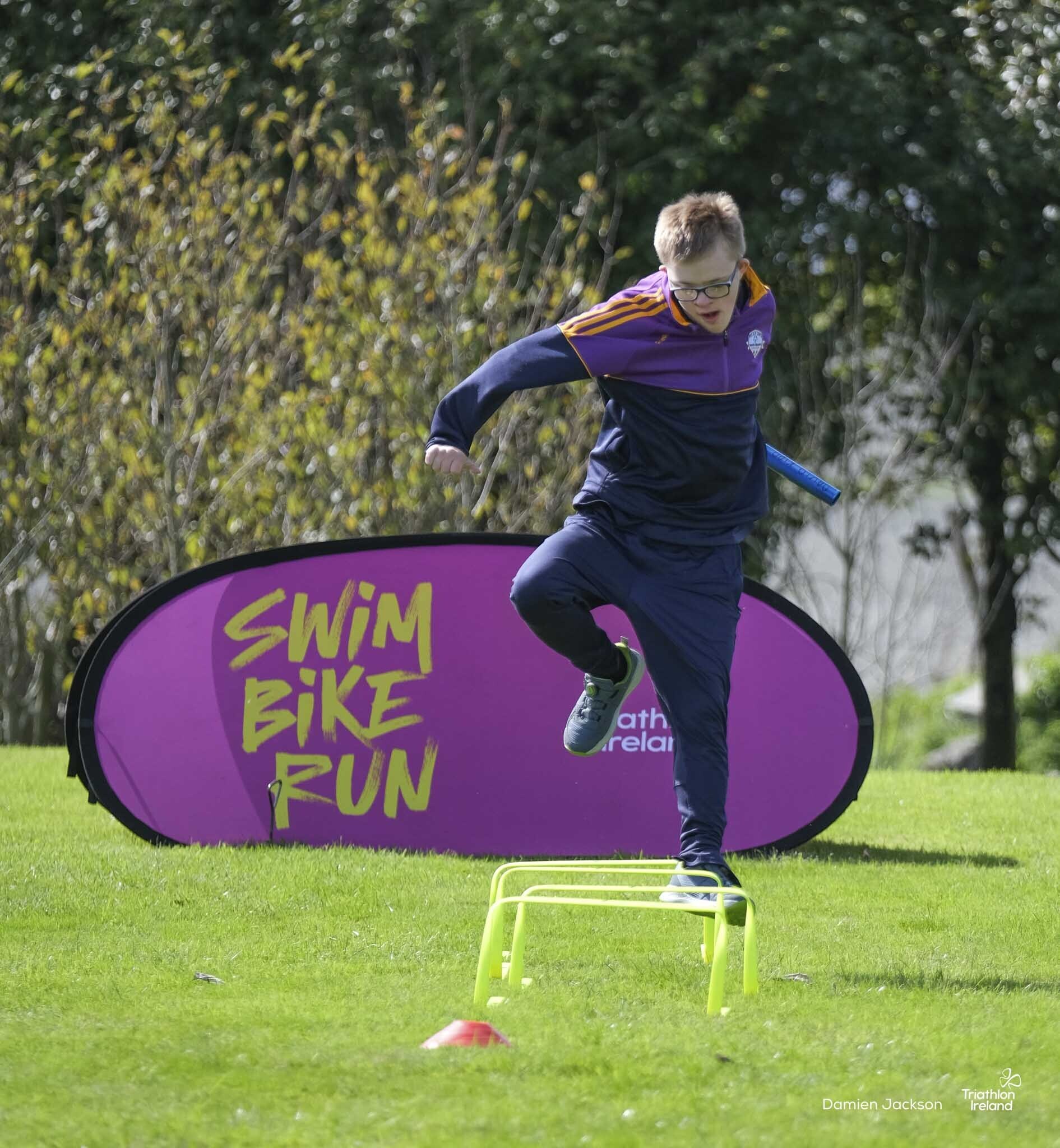 Runner hurdling at Special Olympics Wexford