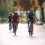 Tri Team Ireland cyclist racing on road
