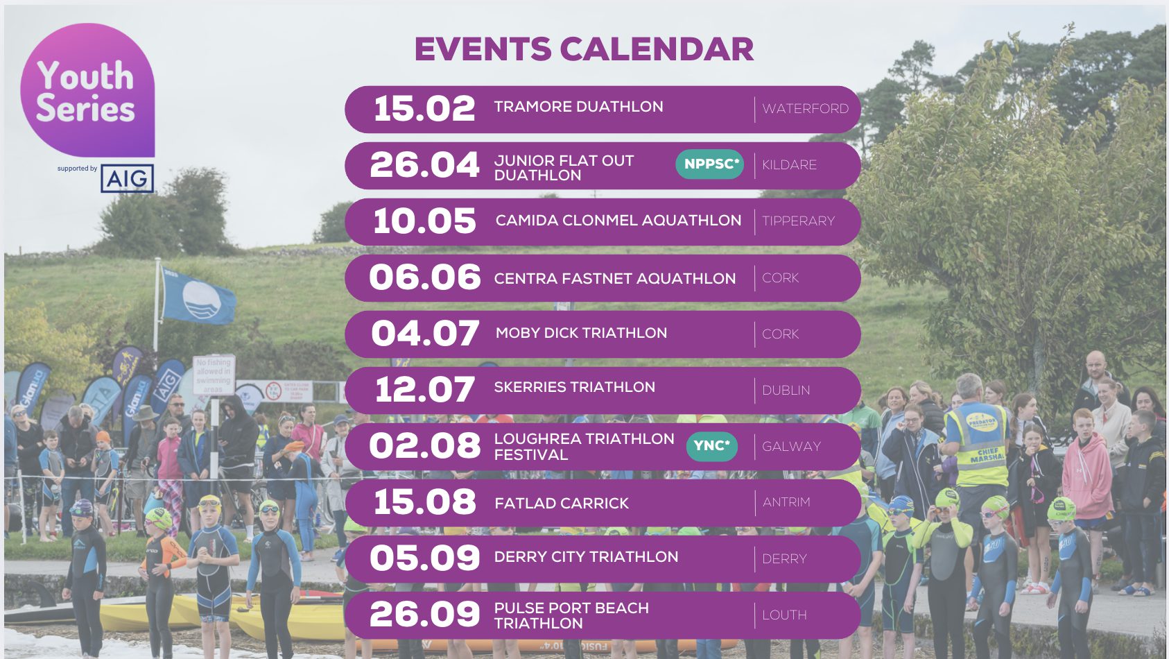 Youth Series 2026 Calendar of Events