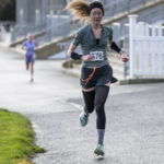 female Runner wearing green top at Galco Naas Duathlon