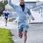 Man cheering when running at Galco Naas Duathlon