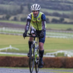 Cyclist going up hill at duathlon