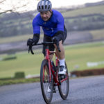 Cyclist wearing helmet at Galco Naas Duathlon