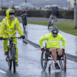Tramore Duathlon February 2026 Person in wheelchair alongside cyclist