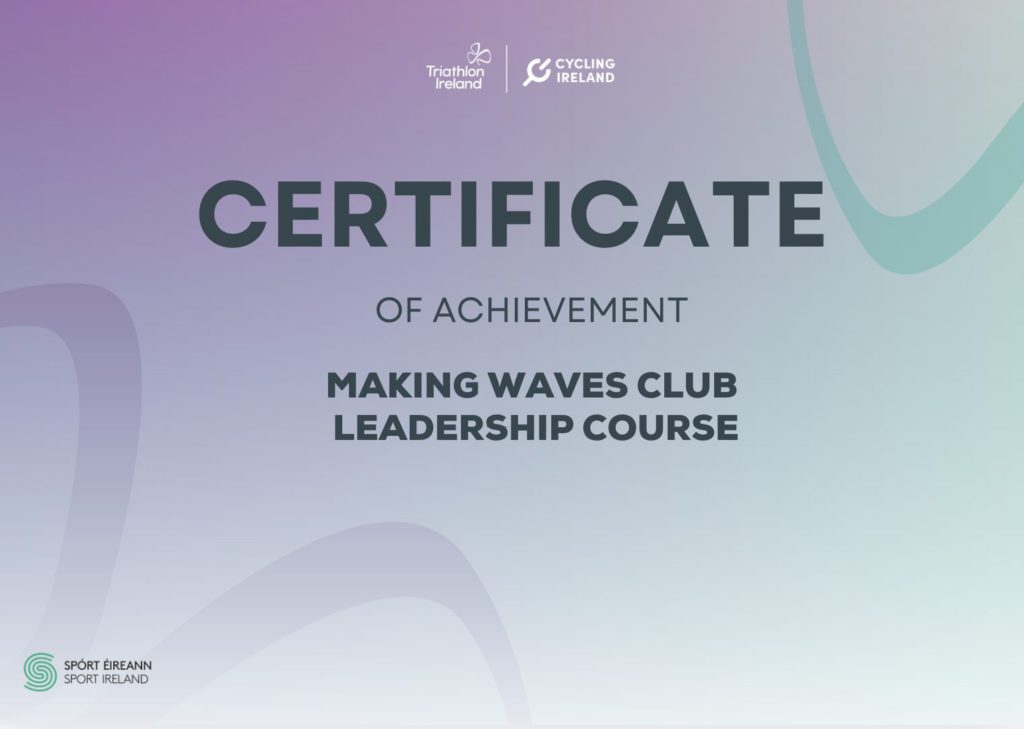 Making waves certificate