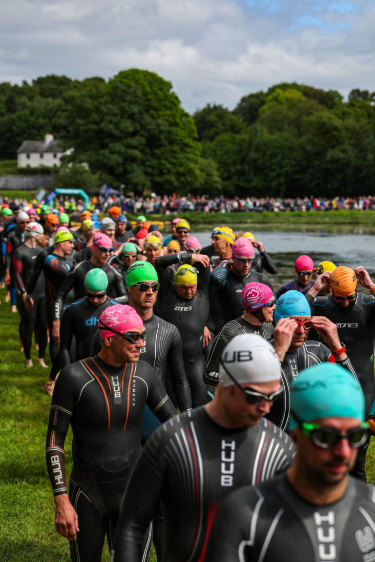 swimmers at start Beyond the Wall Triathlon 2026