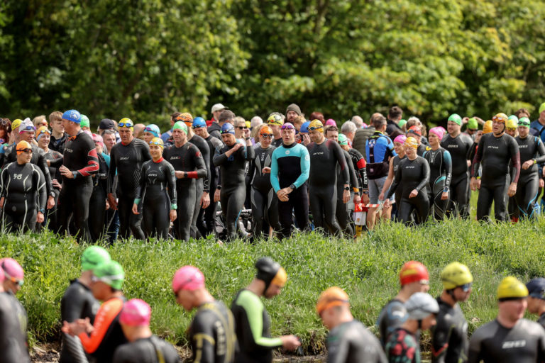 swim start Beyond the Wall Triathlon 2026
