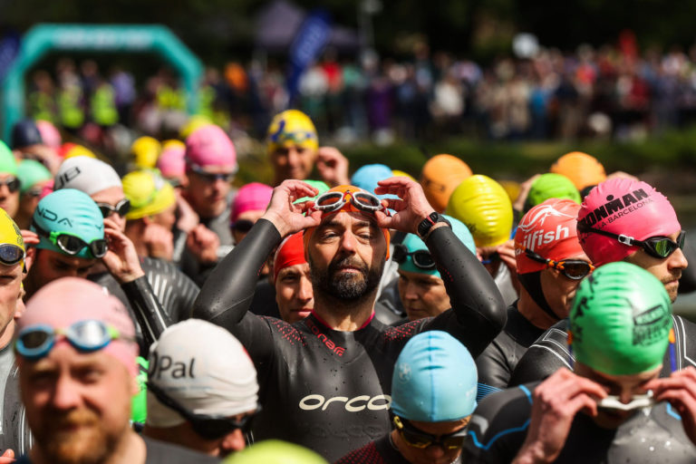 swim start Beyond the Wall Triathlon 2026