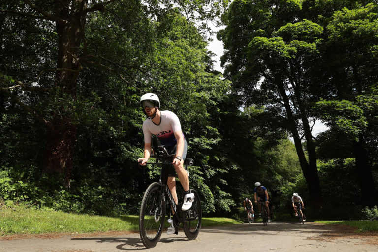 cyclist Beyond the Wall Triathlon 2026