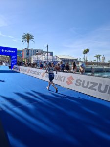 Tarragona 2026 tri Team Ireland Age Group athlete in action