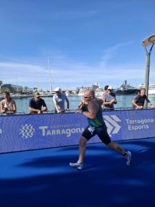 Tarragona 2026 tri Team Ireland Age Group athlete in action