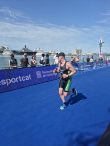Tarragona 2026 tri Team Ireland Age Group athlete in action