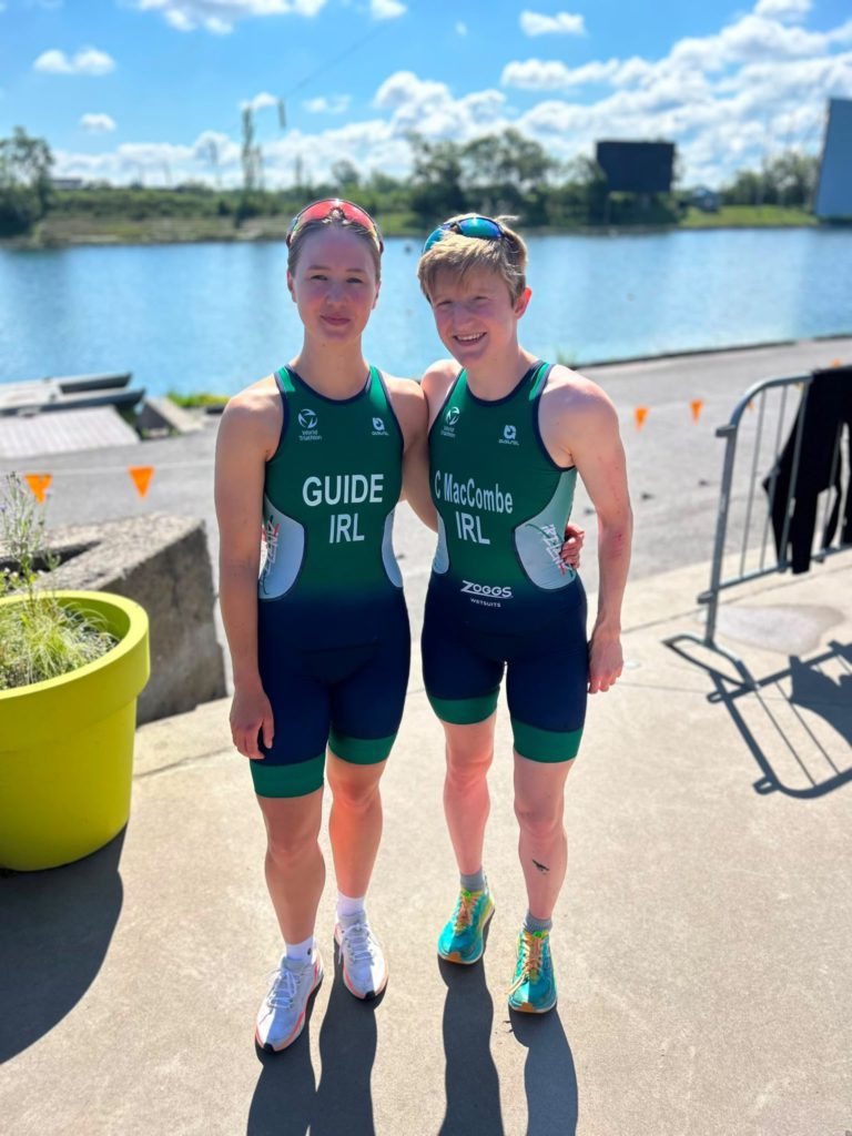 Chloe MacCombe and guide Jemma Speers