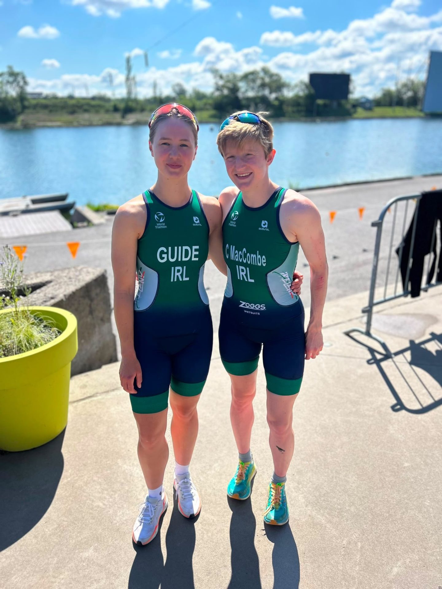 Chloe MacCombe and guide Jemma Speers