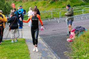walking to start line Schull Youth Aquathlon