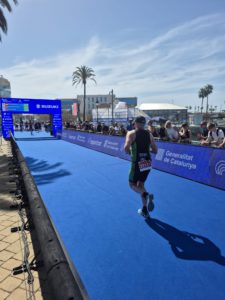 Tarragona 2026 tri Team Ireland Age Group athlete in action