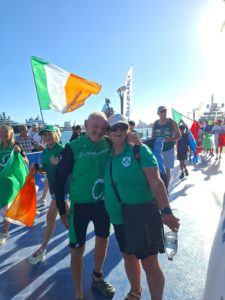 Tri Team Ireland Tarragona 2026 with Irish flag