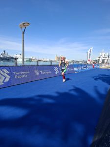 Tarragona 2026 tri Team Ireland Age Group athlete in action