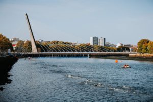 Age Group racing swim start Pontevedra World Triathlon Championship Finals 2026